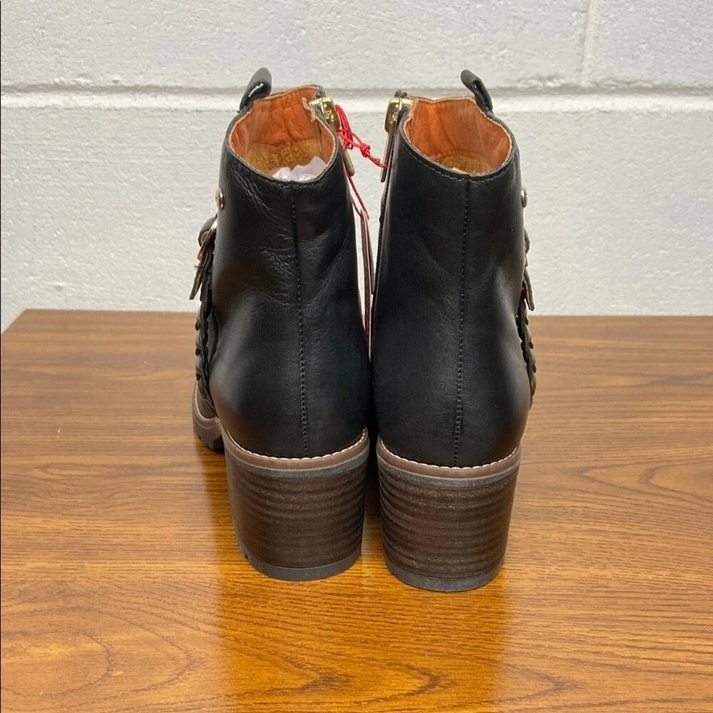 NIB Pikolinos LLANES Leather‎ Ankle Booties EU40/US 9-9.5 Black W7H-8578
